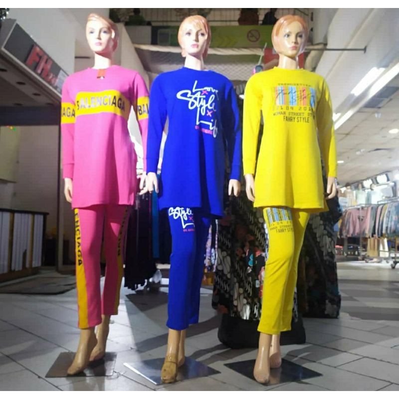 stelan olahraga senam erobic baju tunik olahraga tunik baju panjang senam panjang baju murah