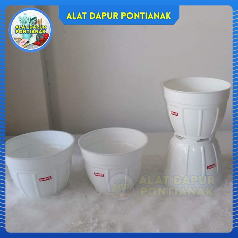 Pot 17 cm Tanaman Bunga Hias Hitam Putih Bulat 17cm Pacific Pasifik Pasific