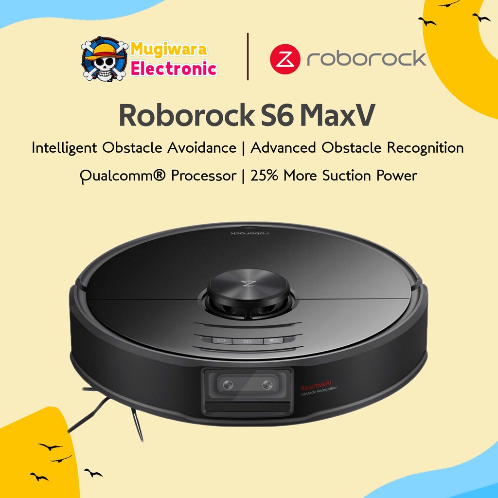 Roborock S6 MaxV Robot Vacuum Cleaner Penyedot Debu dan Pel