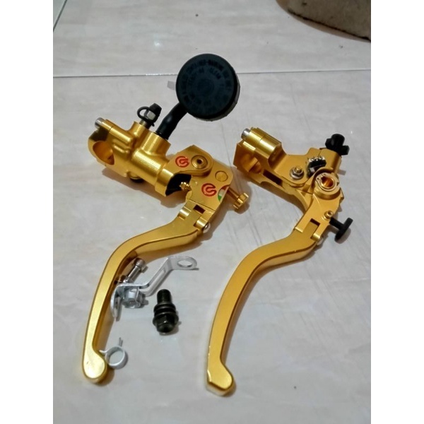 Master Rem Brembo set kiri dan kanan motor universal Asli Original Brembo warna gold