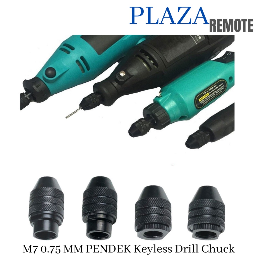 M7 X 0.75 PENDEK KEYLESS CHUCK KEPALA BOR MINI DREMEL KONEKTOR SAMBUNGAN