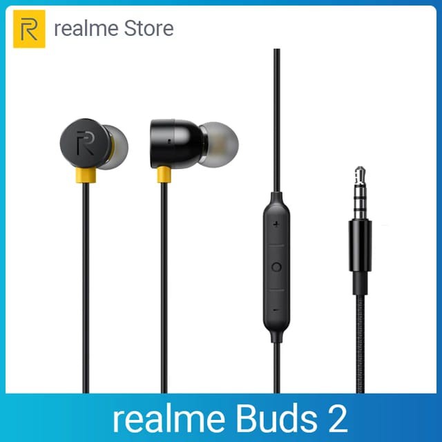 ORIGINAL EARPHONE HEADSET HANDSFREE REALME BUDS 2 BASS BOOST DRIVER