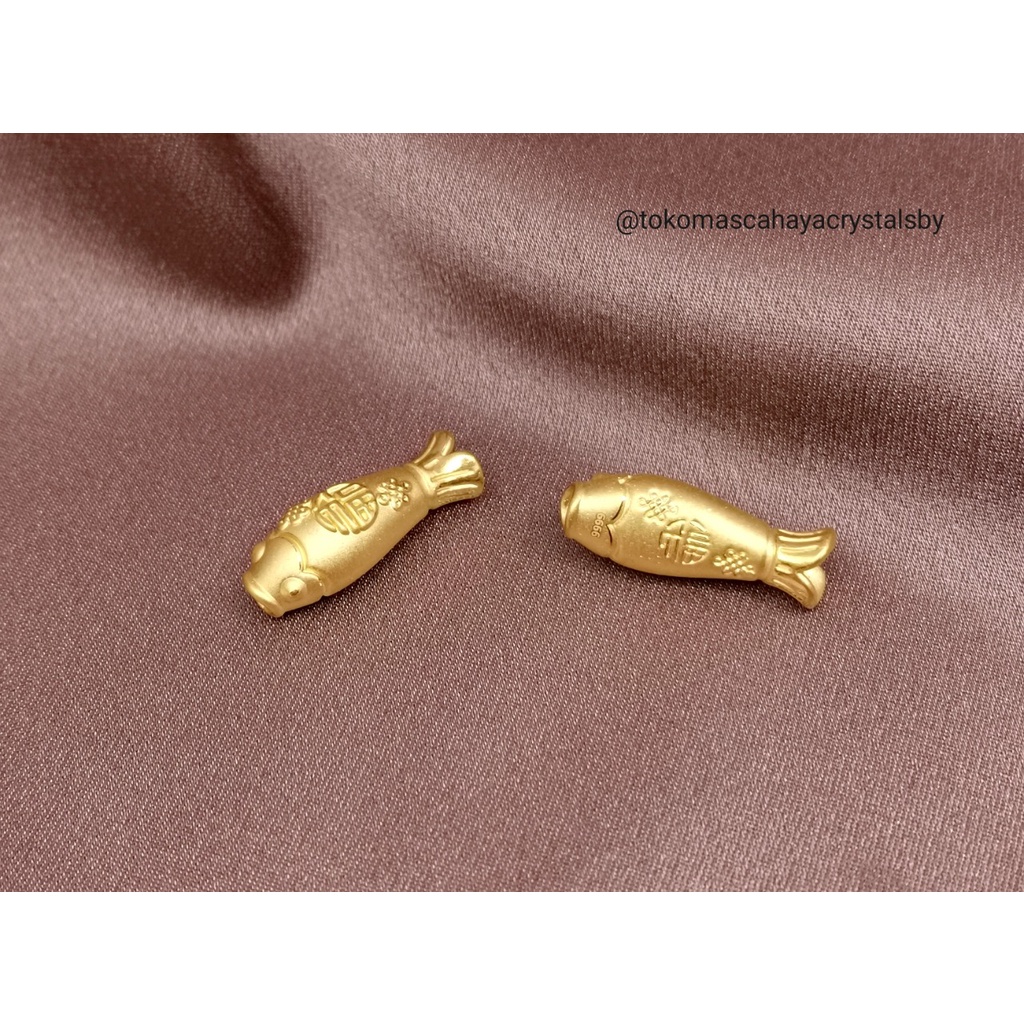 Charm Ikan Fu Emas kadar 24k HK Hongkong 999.9% 9999