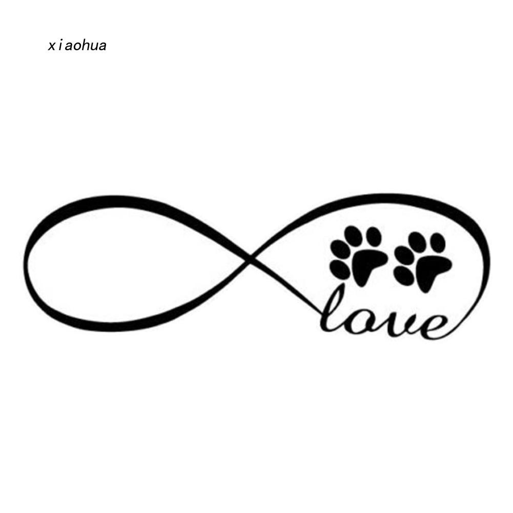 Xohu S Stiker Reflektif Motif Jejak Kaki Anjing Untuk Dekorasi