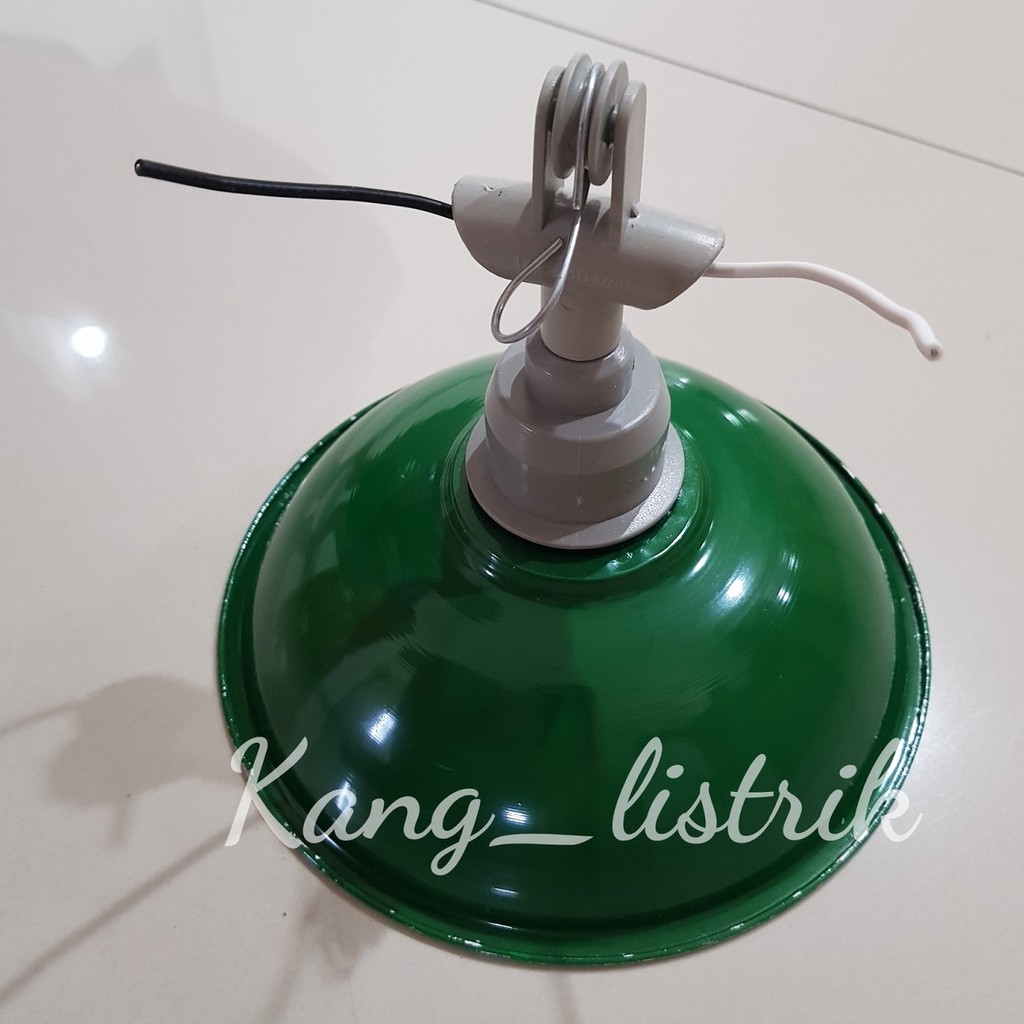 KAP LAMPU GANTUNG/ KAP WD + FITTING GANTUNG E27 uk 18cm KECIL