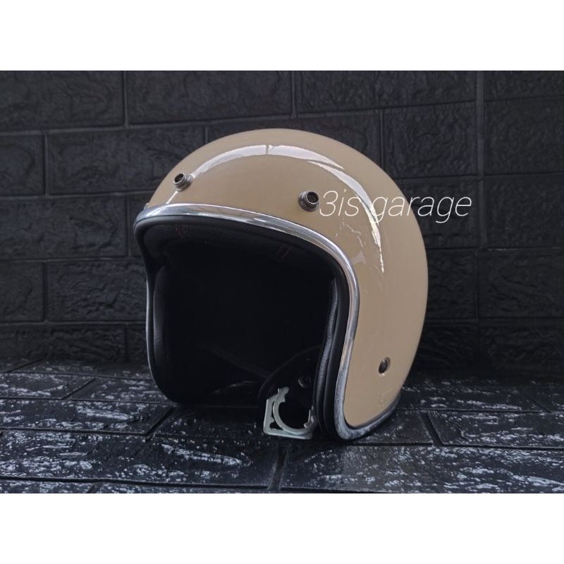 HELM RETRO SLIM HEAD RAW TX-500 BUSA SEMI KULIT