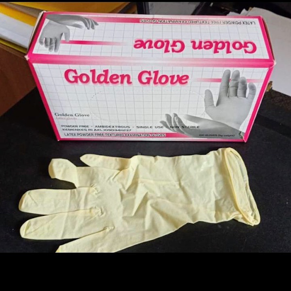 Sarung Tangan Golden Gloves Latex Free Powder Isi 100pcs 50 Pasang