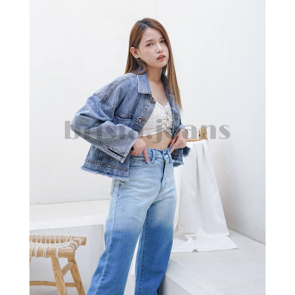 2 WARNA - BORA Crop Oversized Jacket Jeans / Denim Jacket