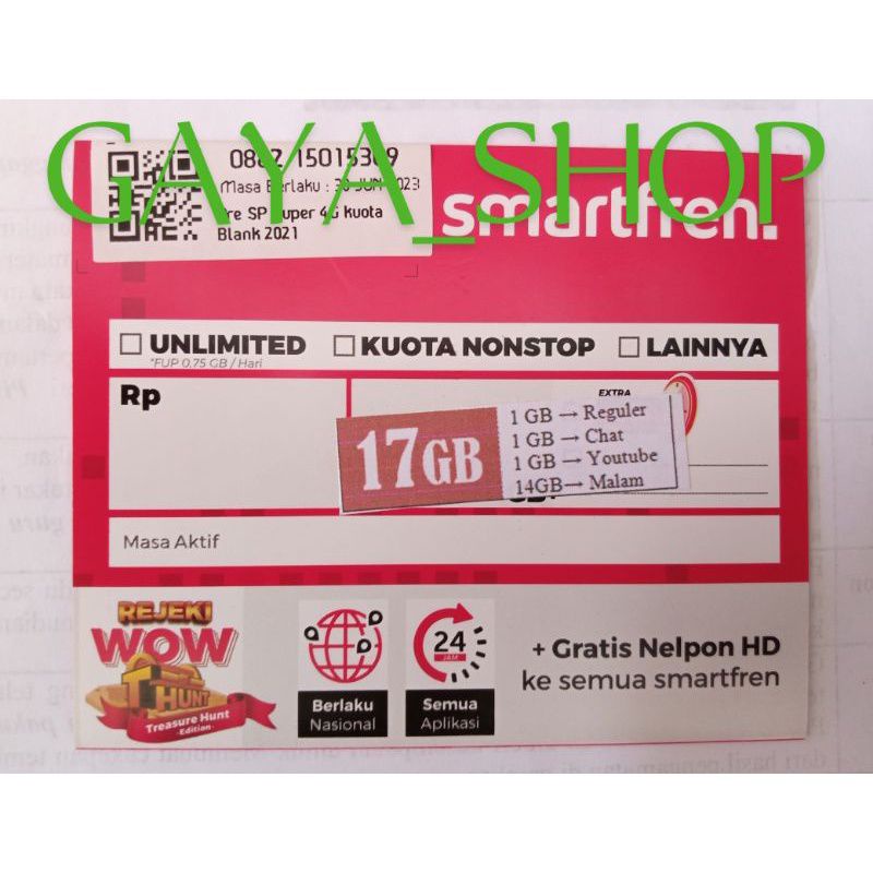 SP SMARTFREN 17GB