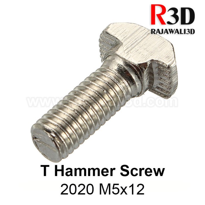 T Nut Screw M5 Tee Nut Screw T Hammer Screw Alu Profile 2020 M5x12