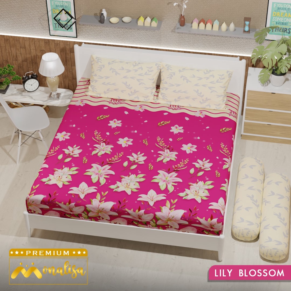 Monalisa Premium Sprei Uk 160/180 - Lily Blossom