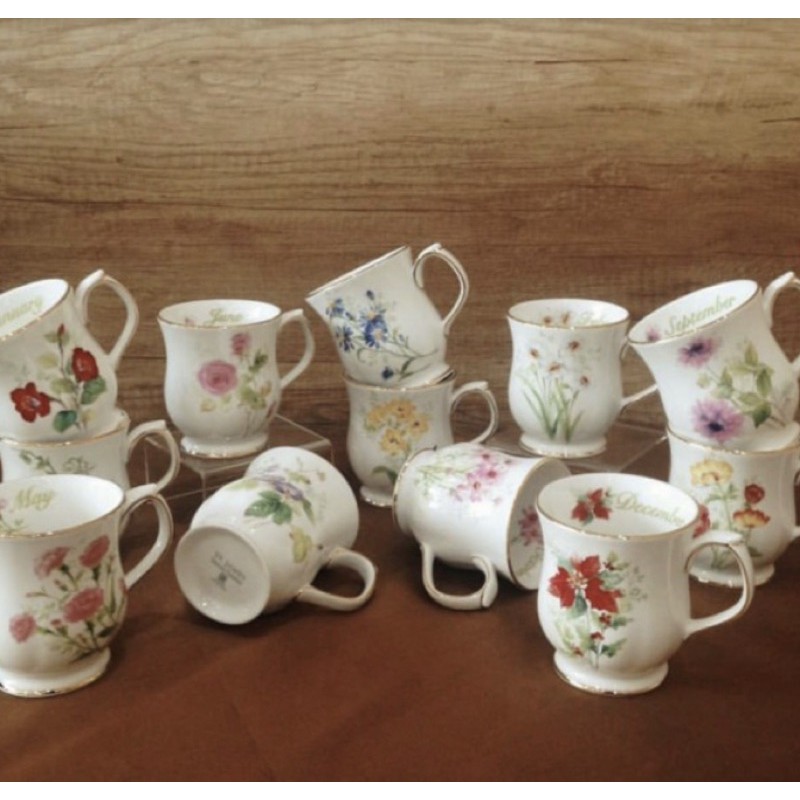 Birthday Gift Mug Monthly - kado ulang tahun premium porcelein ST.James include BOX