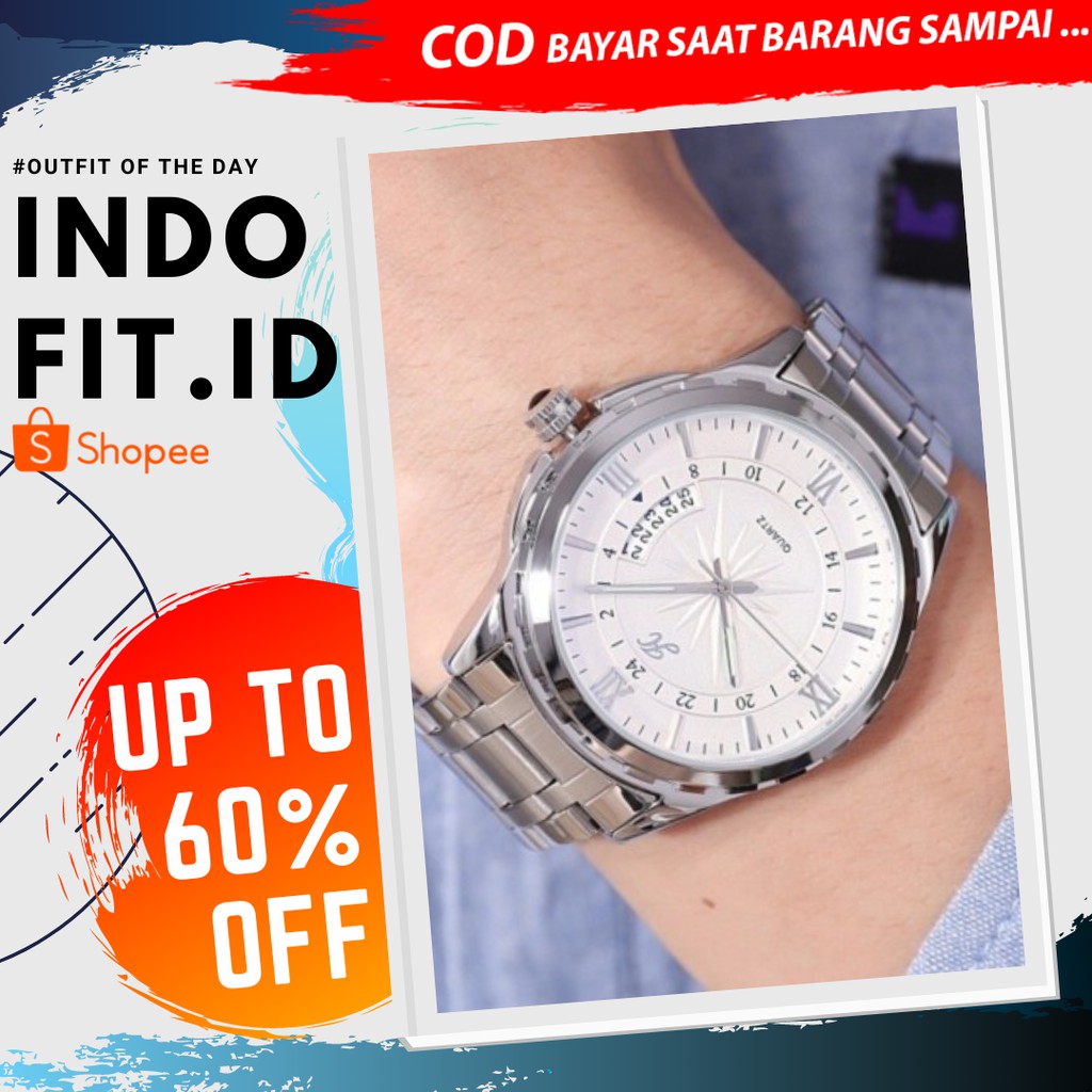 Jam Tangan Pria Analog Casual Elegan Anti Air Original Jims Honey JT 8026