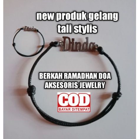 PROMOO!!GELANG CUSTOM TALI NAMA SENDIRI