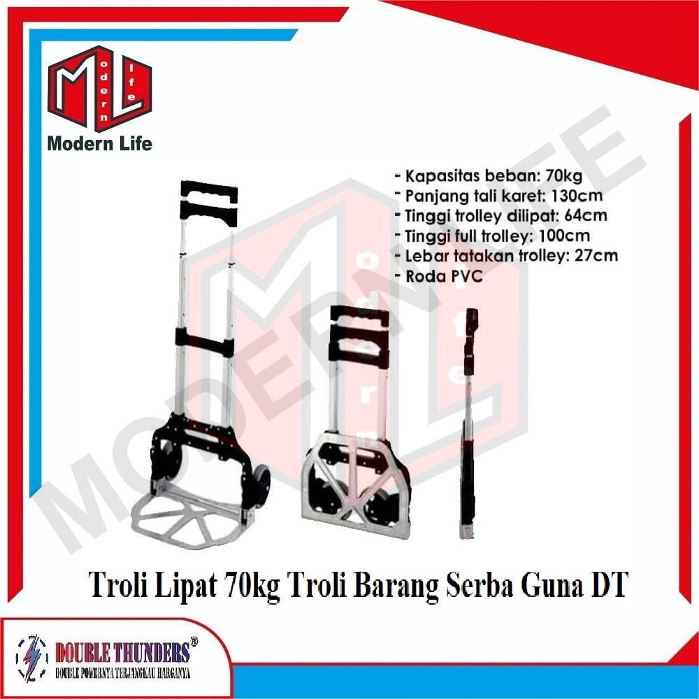 Trolley / Trolly / Troli Lipat Barang Serba Guna Koper Travel 70KG DT