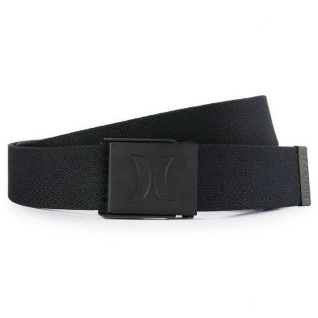 Hurley Web Belt Original ikat pinggang Sabuk Gesper Hitam