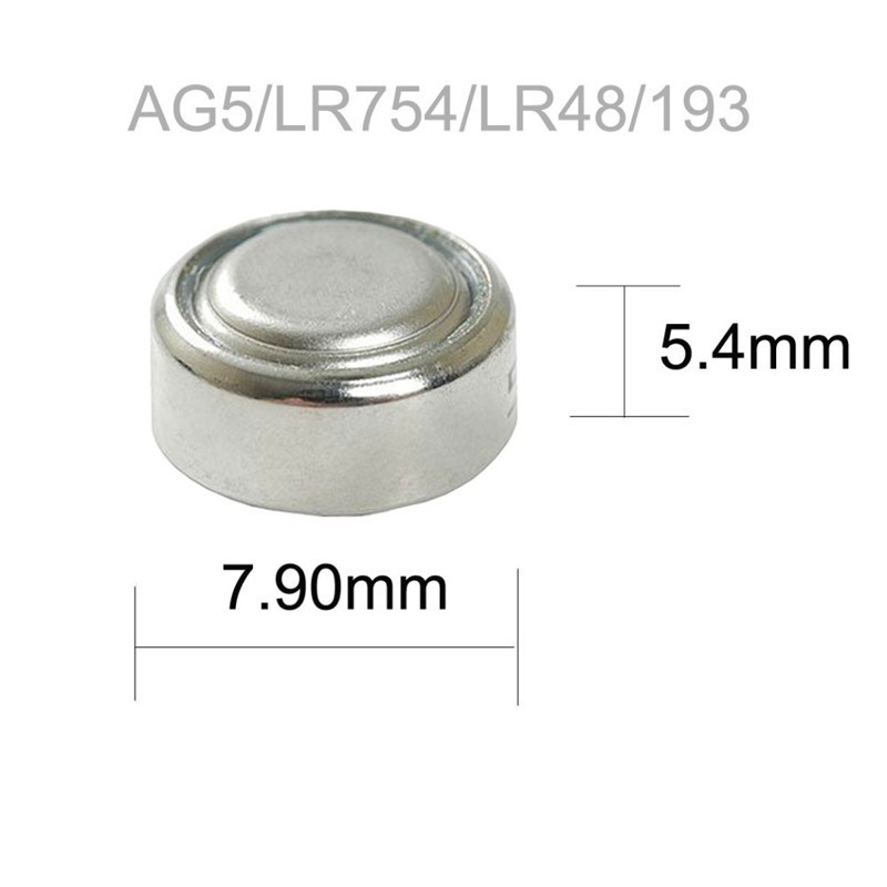 BATERAI lithium Kancing Koin AG5 LR754 Button Cell Batu Batre Alat Bantu Dengar