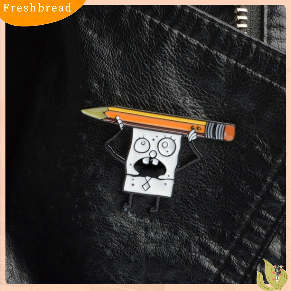 [Fresh] Bros Pin Kerah Motif Kartun Spongebob Enamel untuk Pria / Wanita