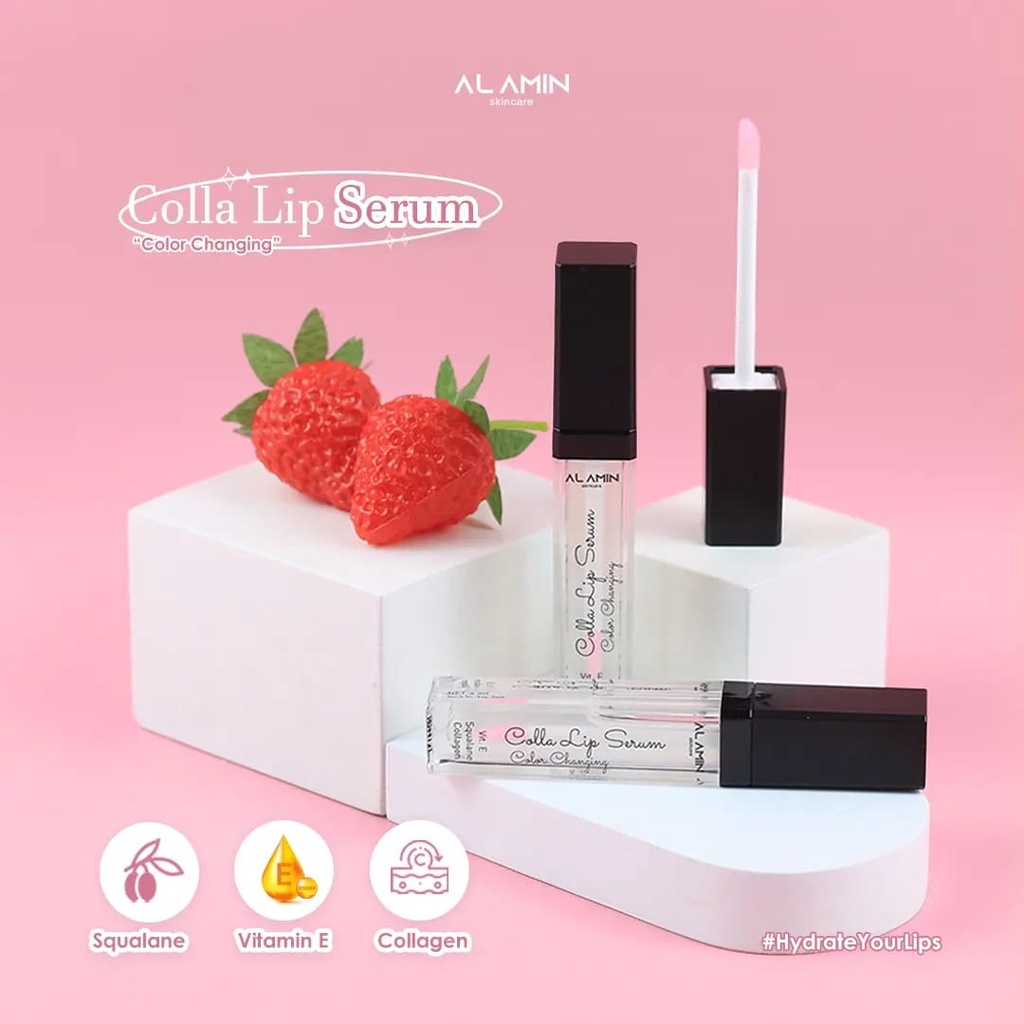 Alamin Colla Lip Serum | Serum Bibir/Pelembab Bibir/Bibir Hitam/PinkLip |