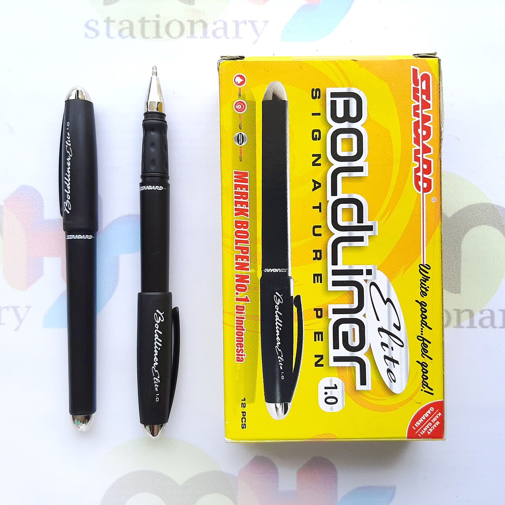 

STANDARD Bolpoin Pulpen Ballpoint Semi Gel Pen Pena BOLDLINER ELITE 1.0