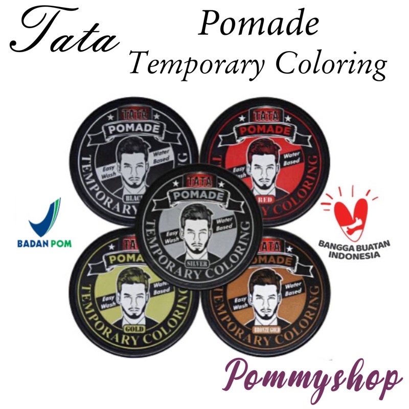 Tata Pomade Temporary Hair Coloring Easy Wash / Water Based 75gr