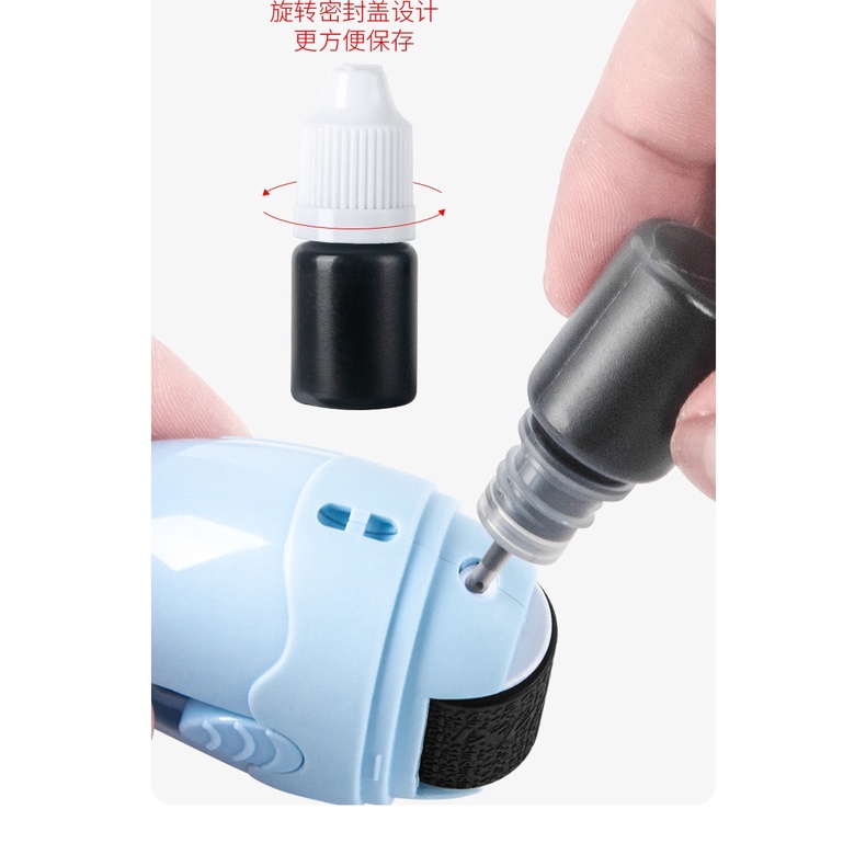 ELFYDO HL0287 Stempel Roller &amp; Cutter Multifungsi Roller Stamp Penutup Pelindung Identitas