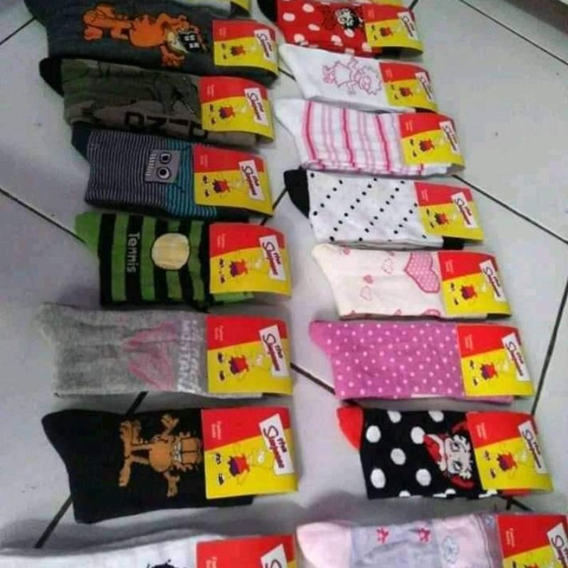 termurah kaos kaki anak TK-sd motip ( 1 lusin ) gambar real pick