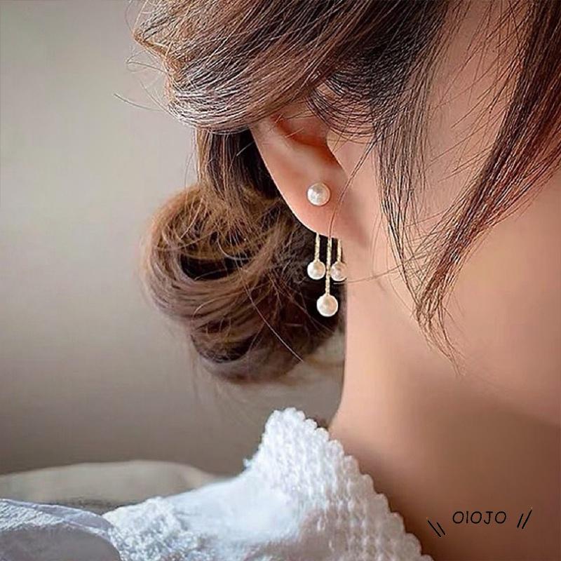 【COD】Anting Tusuk Gantung Silver S925 Hias Mutiara Untuk Wanita