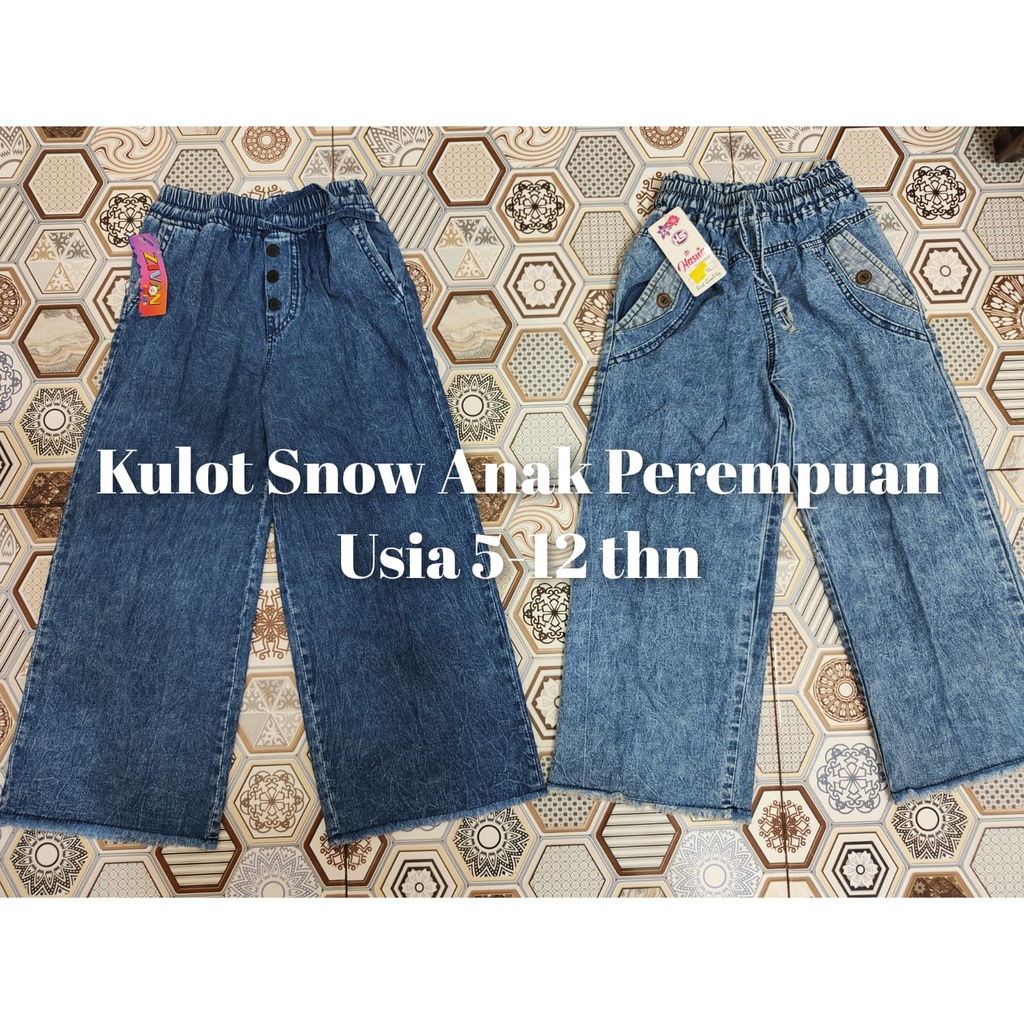 Kulot Lev*s Anak Perempuan Bahan Jeans Snow Size M. L. XL. Tanggung