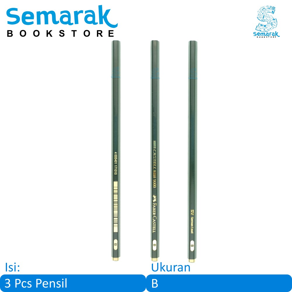 

Faber Castell 9000 Pensil B [3 Pcs]