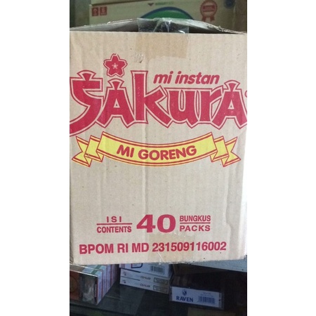 〖 Sakura Mie Goreng | 1 Dus - 40 Bungkus | Makanan Instant | Mi Instant〗-2