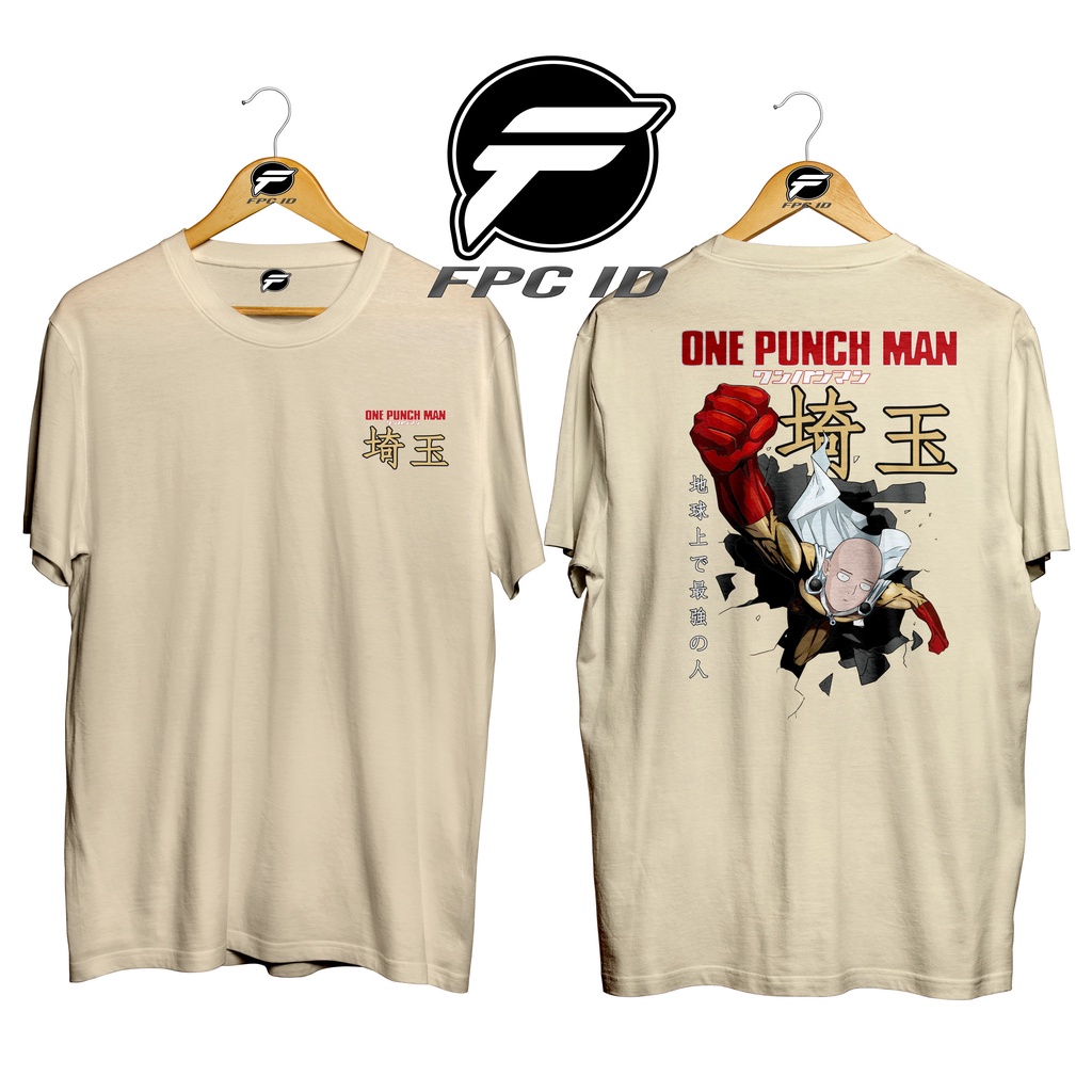 Kaos Anime One Punch Man Cotton Combed 30s Premium