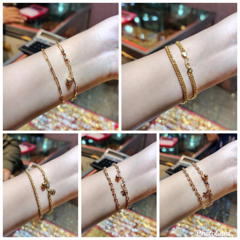 Gelang tangan emas muda 2 gram 375%