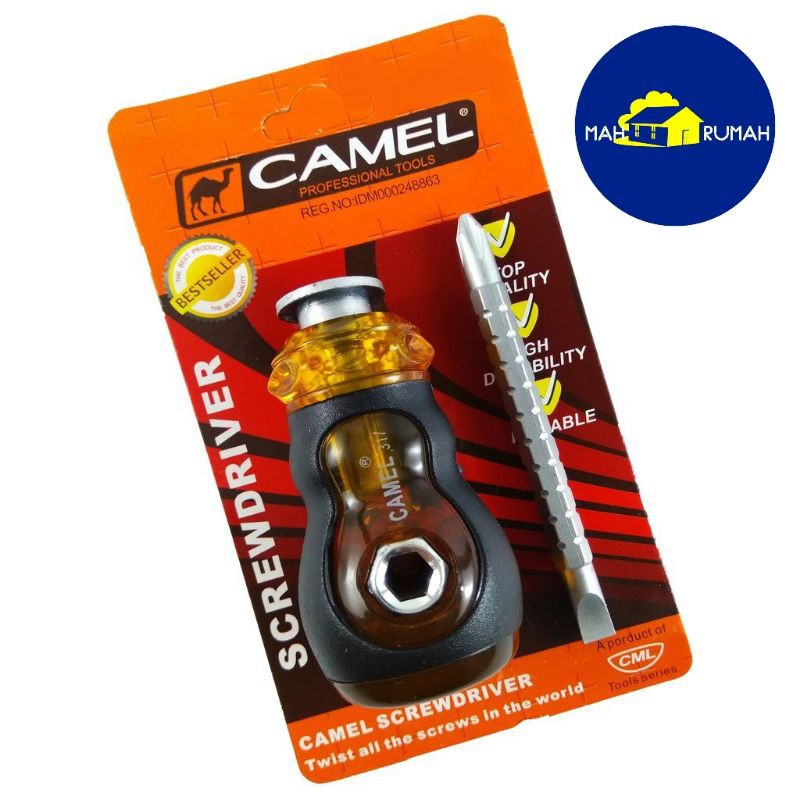 Obeng BB CEBOL Mini Bolak Balik Min Plus 2Way 2 Way T - CAMEL MULTISIZE