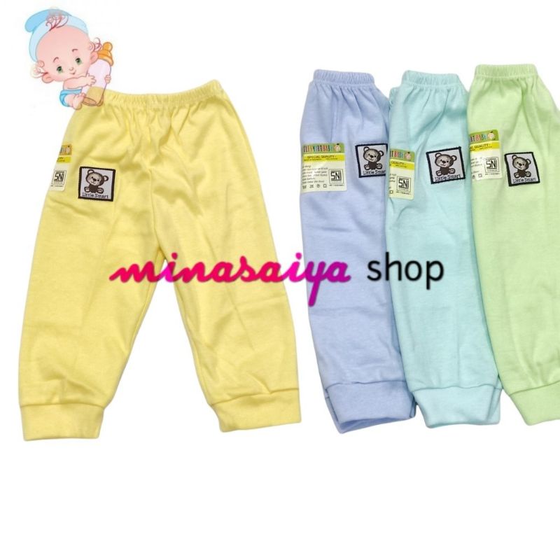 LITTLE SMART 3 pcs dan 4 pcs Celana Panjang Bayi Newborn Polos Warna