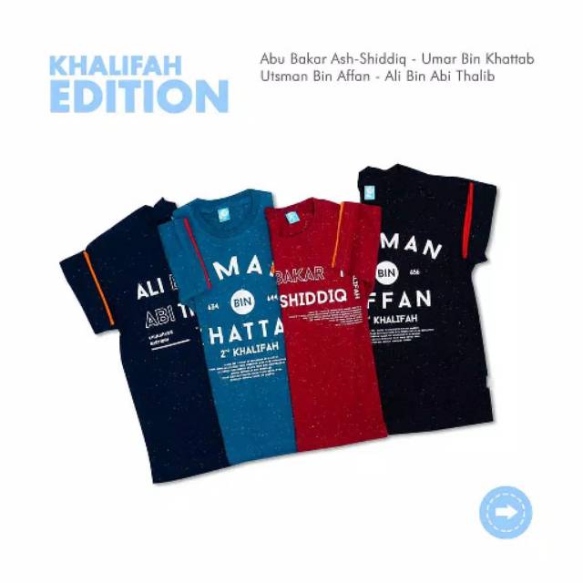 Kaos Dakwah Anak Islami Khalifah Series ORI AMMARKIDS