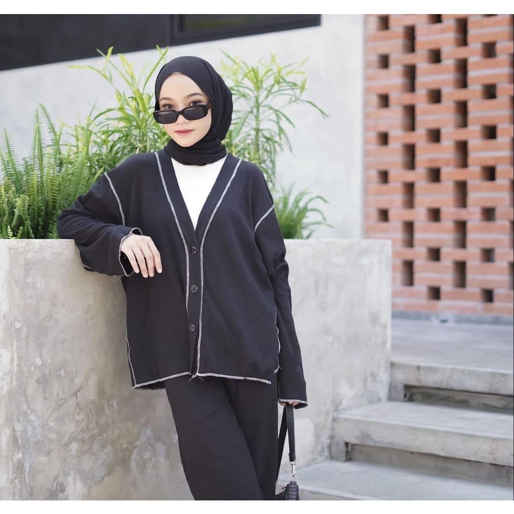 BEFAST - ZEC OOTD Wanita Cardigan NIKOI / Elly Cardigan Outer / Cardigan Wanita Casual / Outer Fashion Remaja Terlaris / Cardigan Polos Keluaran Terbaru / Cardigan Hits