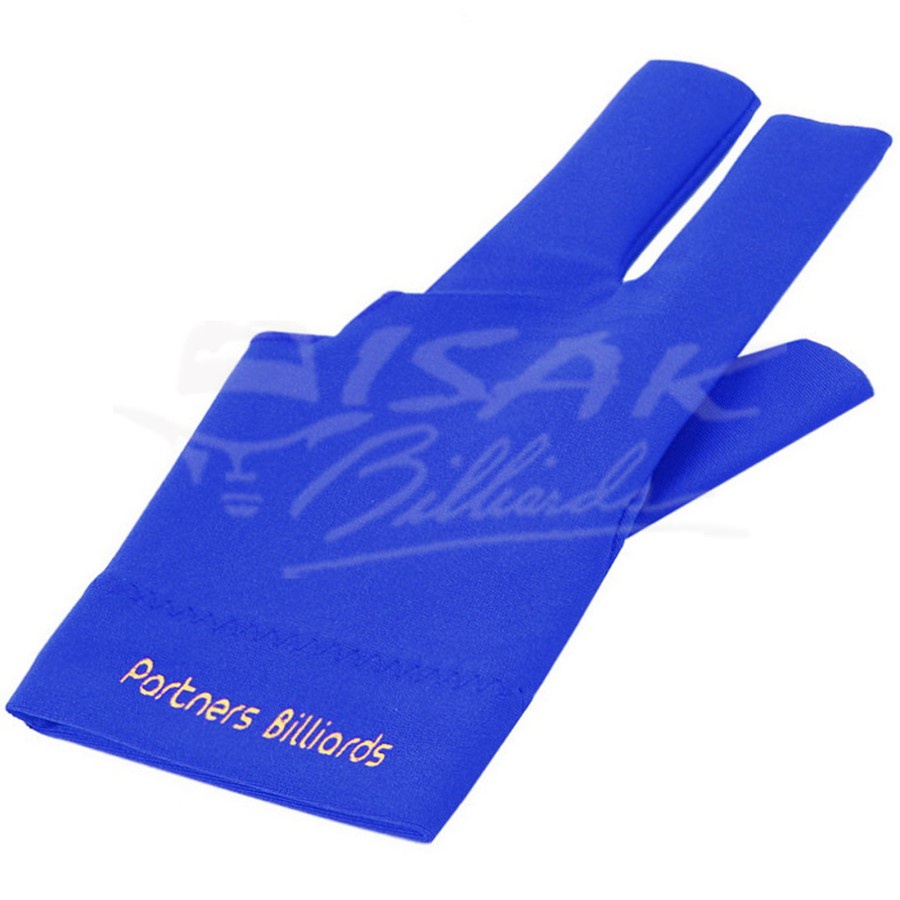 Partner 3-Finger Billiard Gloves - Lycra - Sarung Tangan Biliar Biru