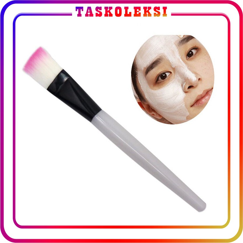 ☛TK☚ R033 Kuas Make Up Bulu Pink Putih Bening Brush Masker Alat Kosmetik Transparan Tools Gagang Hot