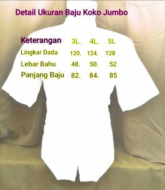 Baju koko khusus ukuran jumbo