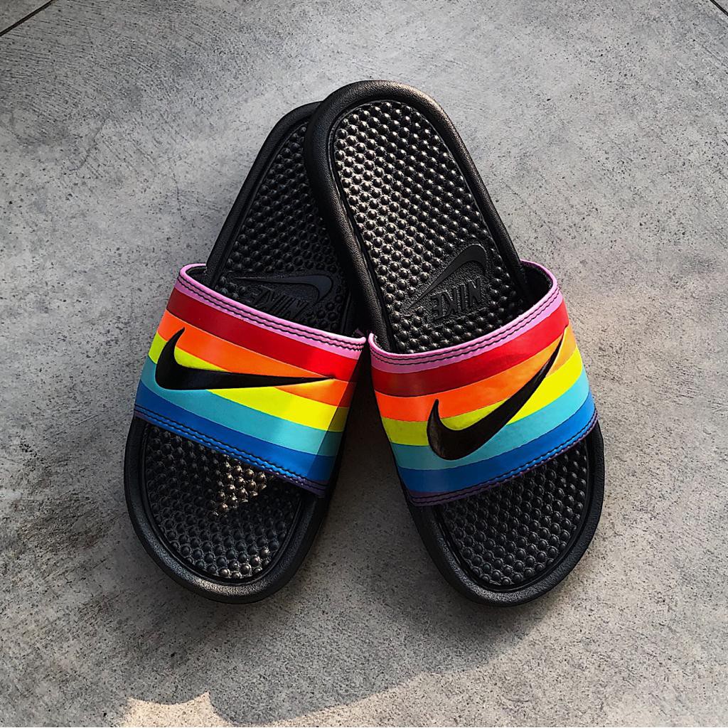 Jual Best Seller Sandal Nike Benassi Rainbow Shopee Indonesia