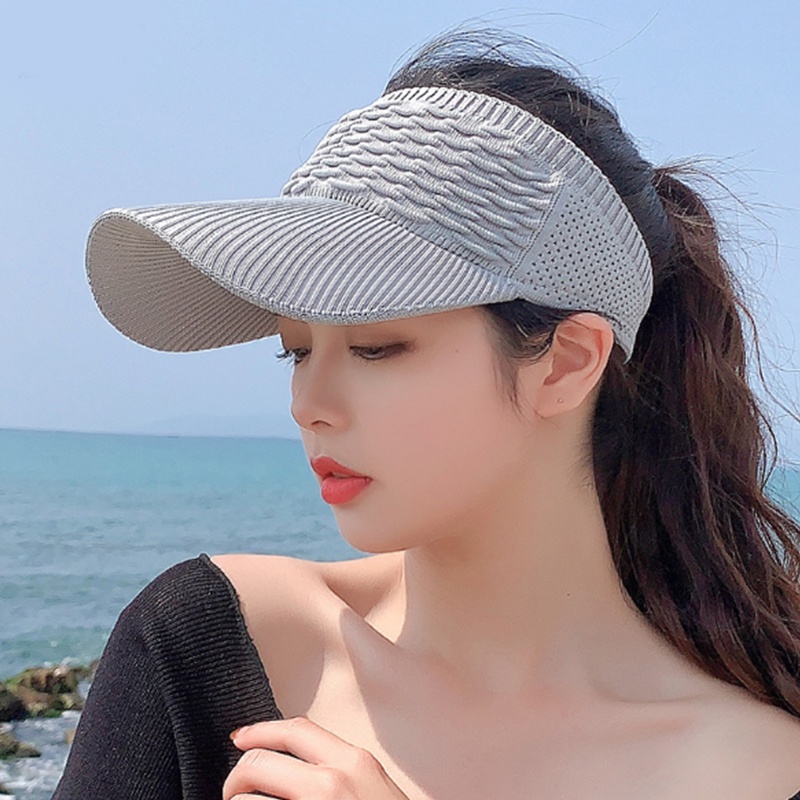 TOPI SENAM WANITA SUMMER ZUMBA SEPEDA PANTAI SPORT ANTI UV TENIS TENNIS GOLF KOREA WANITA PRIA ZS