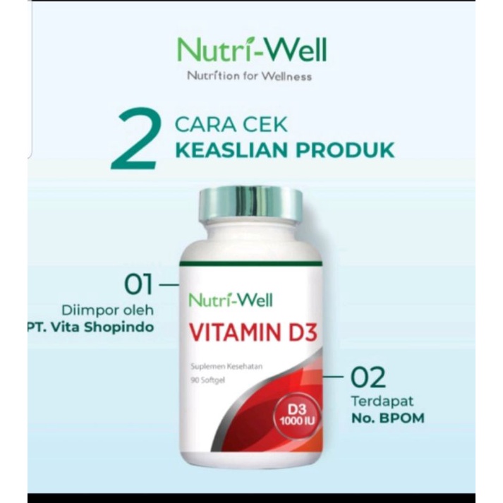 Nutriwell Vitamin D3 1000 IU