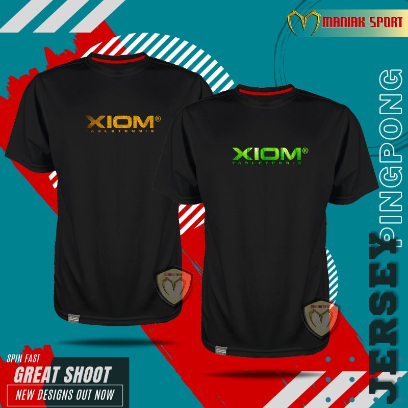 KPXH01 - KAOS PINGPONG BAJU TENIS MEJA XIOM JERSEY PREMIUM SABLON DTF TERBARU