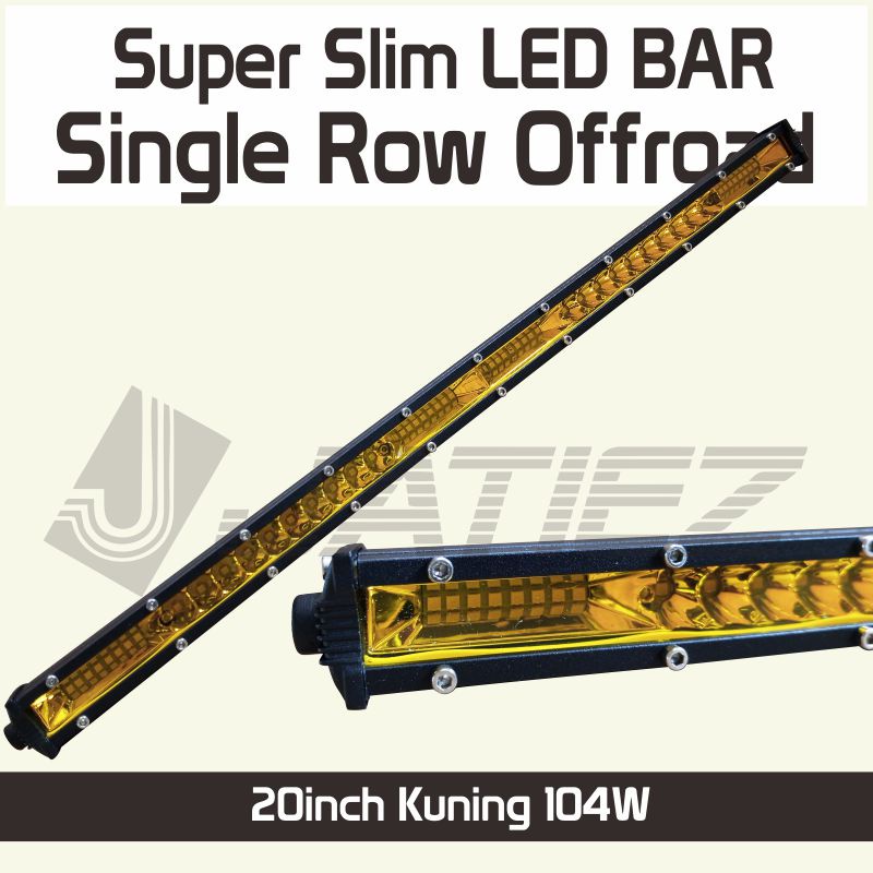 Super Slim LED Bar Single Row Offroad - Lampu LED Cree Light Bar Sorot Tembak 52W 104W 156W 208W 260