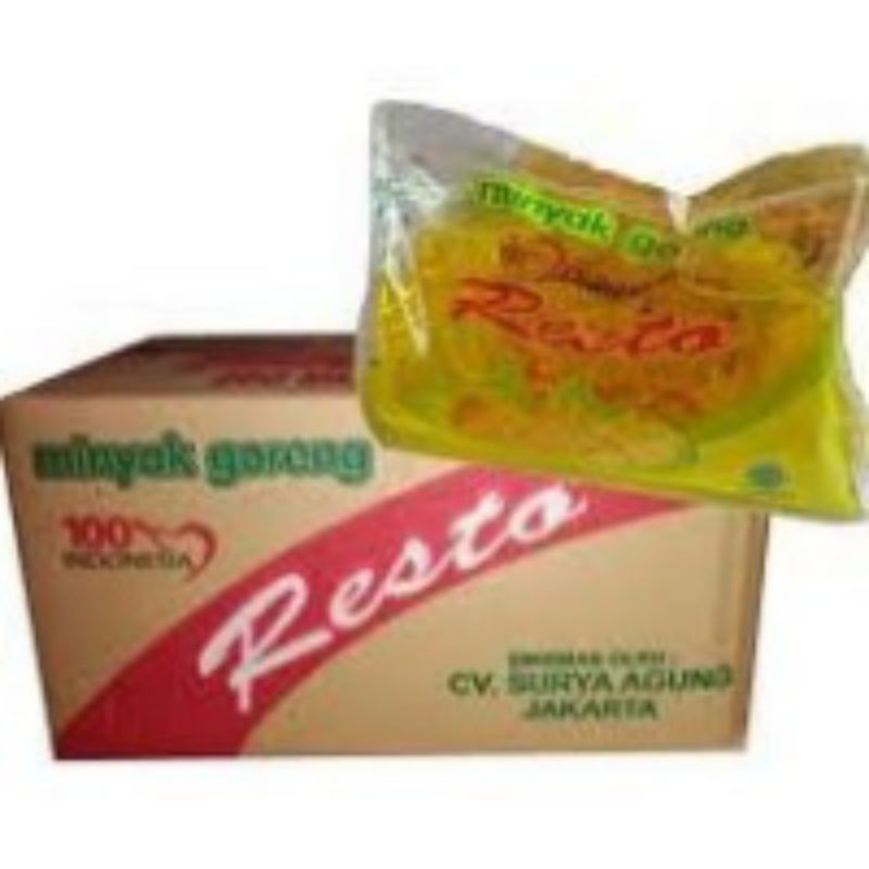

minyak resto minyak goreng bantal 180ml karton minyak goreng resto dus resto prapatan