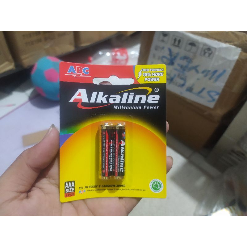 Batu Baterai remot kecil AAA ABC Alkalin 2 pcs