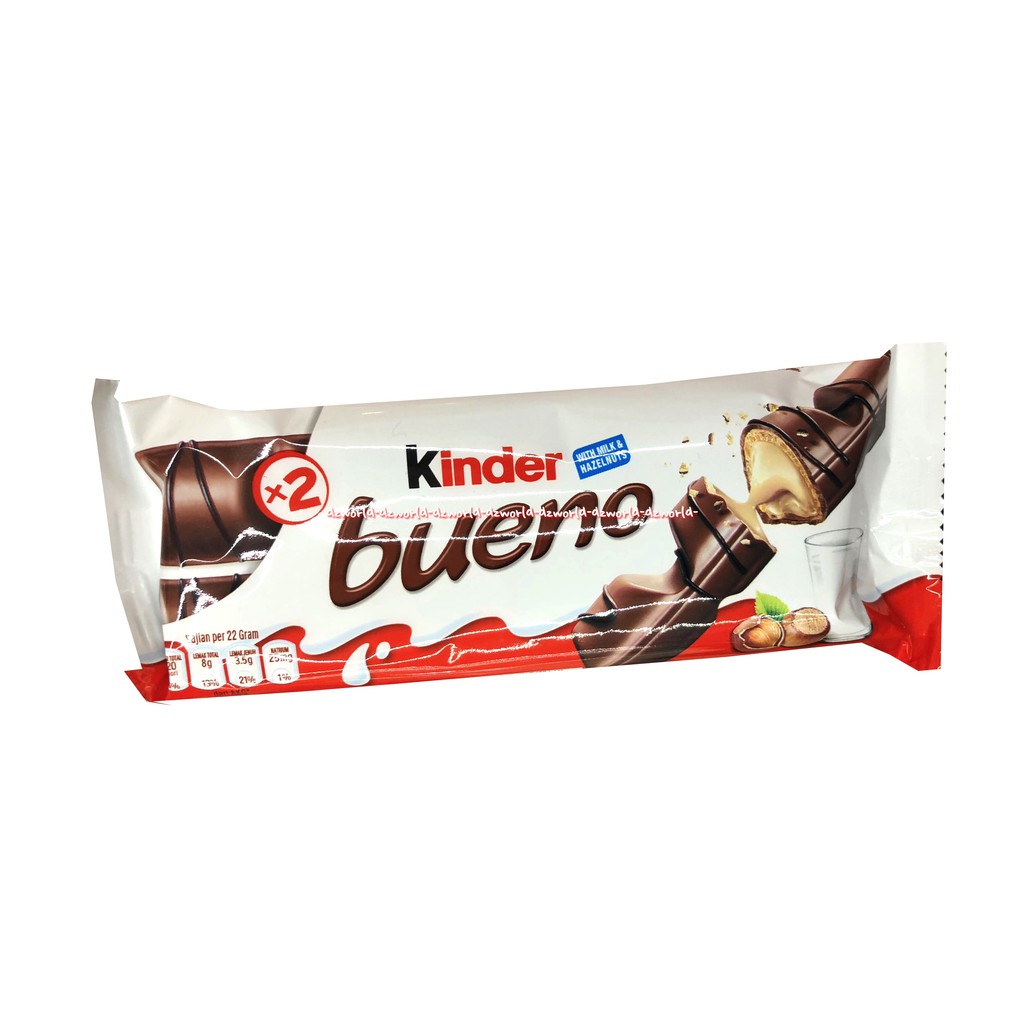 Kinder Bueno Coklat Wafer 43gr Wafer Cokelat Krim Susu