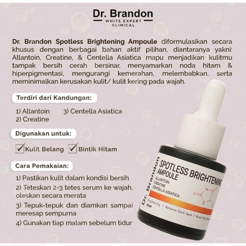 Dr. Brandon Spotless Brightening Ampoule Serum 20ml