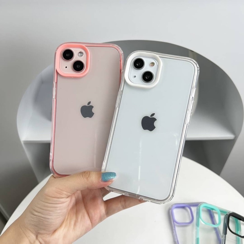 3in1 Soft Case TPU Transparan Shockproof Cover iPhone 13 12 11 Pro Max X XR XS Max 7P 8Plus